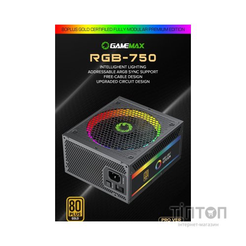 Блок живлення Gamemax 750W (RGB-750 PRO)