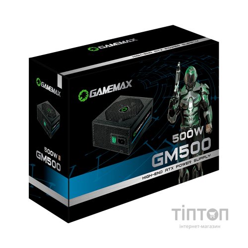 Блок живлення Gamemax GM-500 80+ APFC Black