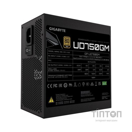 Блок живлення GIGABYTE 750W (GP-UD750GM)