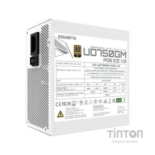 Блок живлення GIGABYTE 750W (GP-UD750GM PG5 ICE)