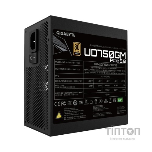 Блок живлення GIGABYTE 750W (UD750GM PG5)