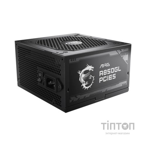 Блок живлення MSI 850W (MAG A850GL PCIE5)