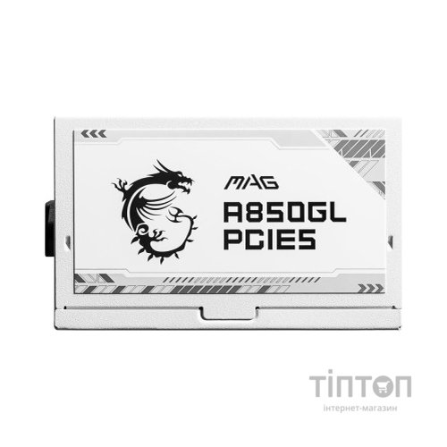 Блок живлення MSI 850W (MAG A850GL PCIE5 WHITE)