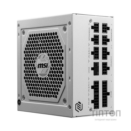 Блок живлення MSI 850W (MAG A850GL PCIE5 WHITE)