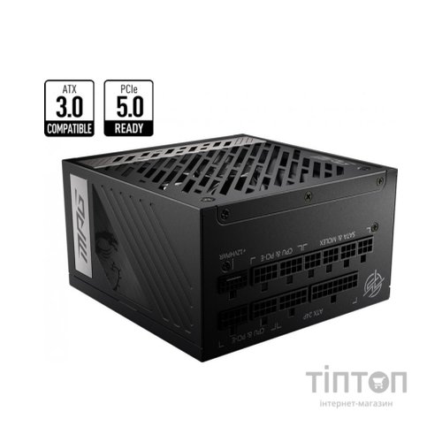 Блок живлення MSI 850W (MPG A850G PCIE5)
