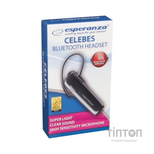 Bluetooth-гарнітура Esperanza Celebes Black (EH184K)