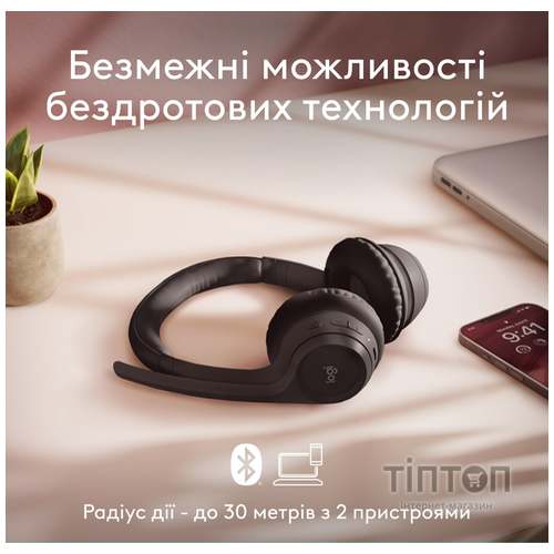Bluetooth-гарнітура Logitech Zone 300 Wireless Black (981-001407)