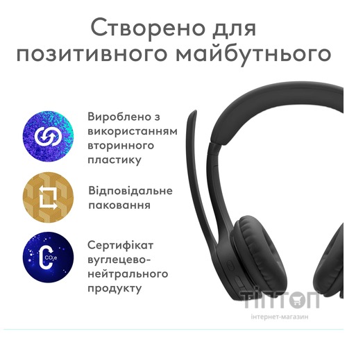 Bluetooth-гарнітура Logitech Zone 300 Wireless Black (981-001407)