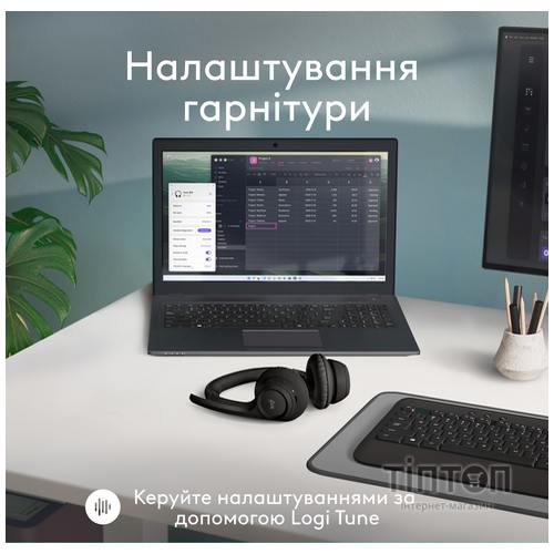 Bluetooth-гарнітура Logitech Zone 300 Wireless Black (981-001407)