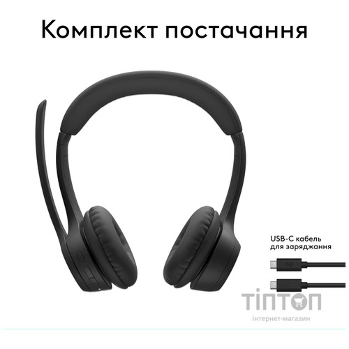 Bluetooth-гарнітура Logitech Zone 300 Wireless Black (981-001407)