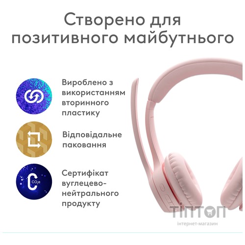 Навушники Logitech Zone 300 Bluetooth Off-White (981-001417)