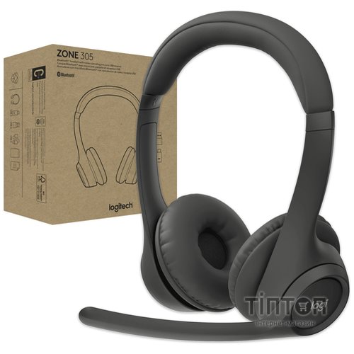 Навушники Logitech Zone 305 for Business Bluetooth Black (981-001458)