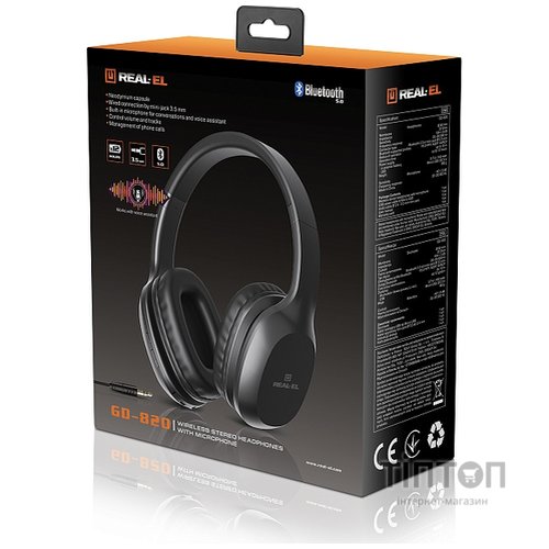 Bluetooth-гарнітура REAL-EL GD-820 Black