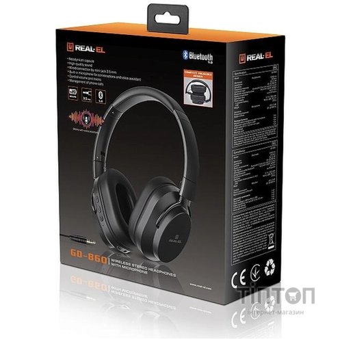 Bluetooth-гарнітура REAL-EL GD-860 Black