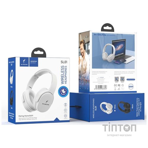 Bluetooth-гарнітура SkyDolphin SL01 White (SDBTE-000185)
