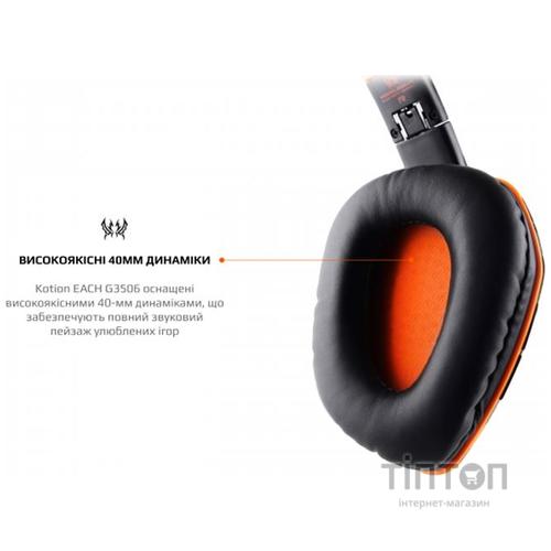 Bluetooth-гарнитура Kotion EACH B3506 Black/Orange (ktb3506bt)