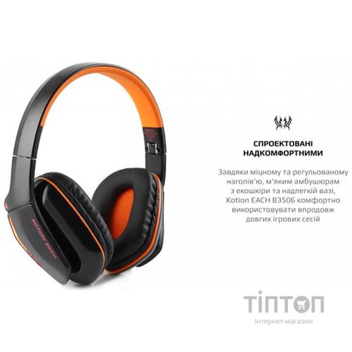 Bluetooth-гарнитура Kotion EACH B3506 Black/Orange (ktb3506bt)
