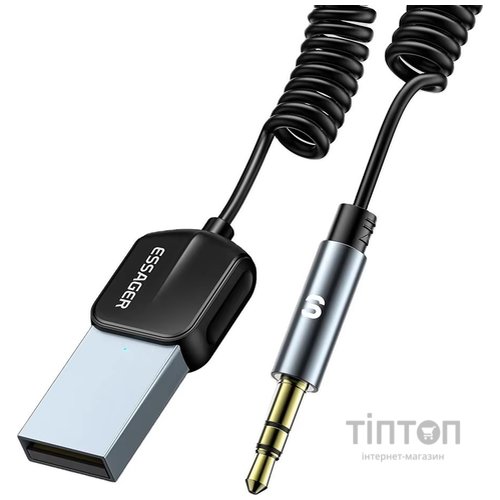 Bluetooth-трансмітер Essager Lingfeng USB to 3.5mm Bluetooth 5.0 Grey (EBT-LF01-P)
