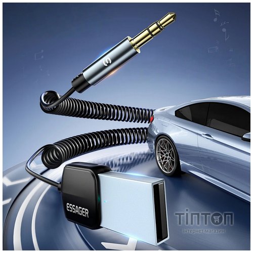 Bluetooth-трансмітер Essager Lingfeng USB to 3.5mm Bluetooth 5.0 Grey (EBT-LF01-P)