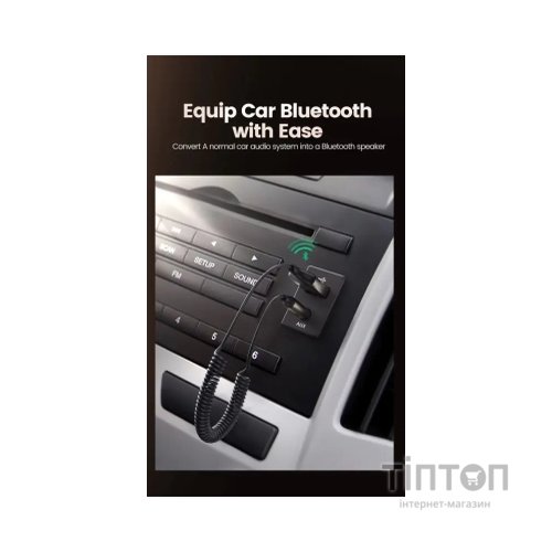 Bluetooth трансмітер Ugreen Bluetooth 5.0 Aux with mic CM309 UGREEN Black (70601)