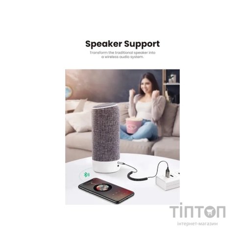Bluetooth трансмітер Ugreen Bluetooth 5.0 Aux with mic CM309 UGREEN Black (70601)