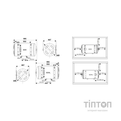 Бойлер Tesy BILIGHT H 100 (305324)