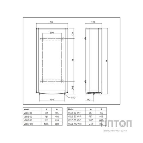 Бойлер VELIS PRO 100 EU (3626137)
