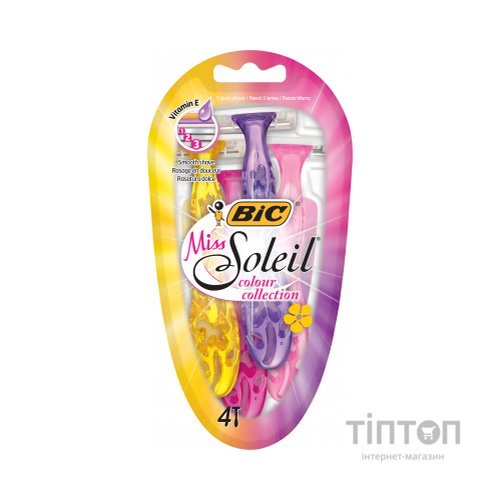 Бритва Bic Miss Soleil Colour Collection 4 шт. (3086123303843)
