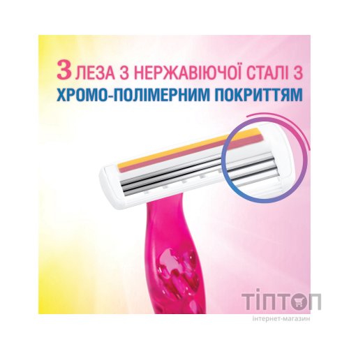 Бритва Bic Miss Soleil Colour Collection 4 шт. (3086123303843)