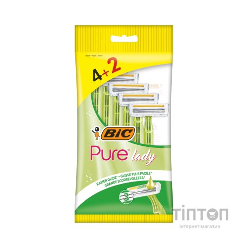 Бритва Bic Pure 3 Lady 4+2 шт. (3086126727370)