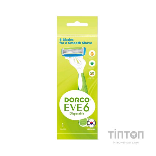 Бритва Dorco EVE 6 Disposable для жінок 6 лез 1 шт. (8801038584461)