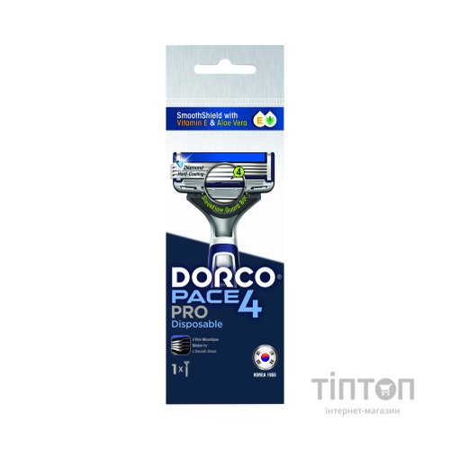 Бритва Dorco Pace 4 Pro для чоловіків 4 леза 1 шт. (8801038598338)