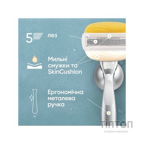 Бритва Gillette Venus Pro ComfortGlide Coconut з 3 змінними картриджами + гачок для бритви (8700216970105)
