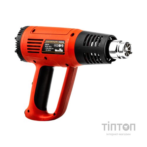 Будівельний фен GTM HG2000E, 2000Вт, 80-600С, 300/500л/хв (HG2000E)