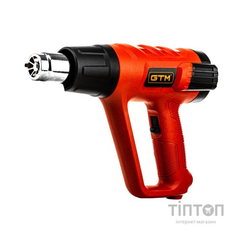 Будівельний фен GTM HG2000EM, 2000Вт, 80-600С, 300/500л/хв, LCD-дисплей (HG2000EM)