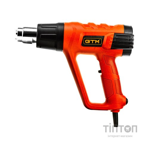 Будівельний фен GTM HG2000EM, 2000Вт, 80-600С, 300/500л/хв, LCD-дисплей (HG2000EM)