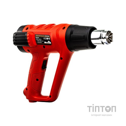 Будівельний фен GTM HG2000EM, 2000Вт, 80-600С, 300/500л/хв, LCD-дисплей (HG2000EM)