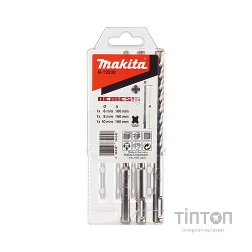 Бур Makita по залізобетону SDS-PLUS Nemesis (3 шт.) (B-12332)