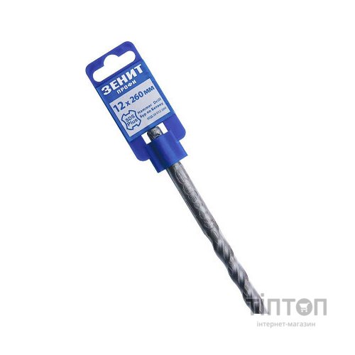 Бур Зеніт "ПРОФІ" SDS-Plus 12х260 мм, спіраль 4S (20012260)