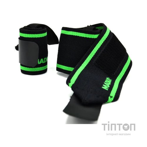 Бинт для спорту MadMax MFA-298 Wrist Wraps 18" Black/Green (MFA-298-U)