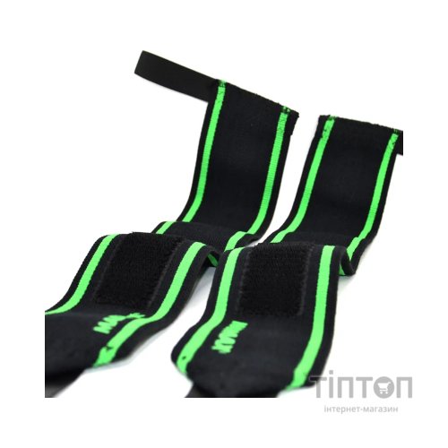 Бинт для спорту MadMax MFA-298 Wrist Wraps 18" Black/Green (MFA-298-U)