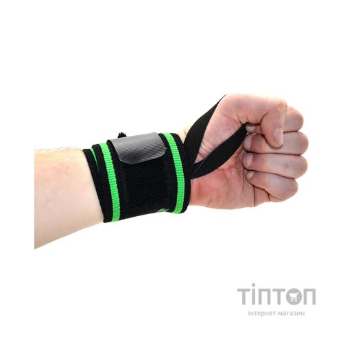 Бинт для спорту MadMax MFA-298 Wrist Wraps 18" Black/Green (MFA-298-U)