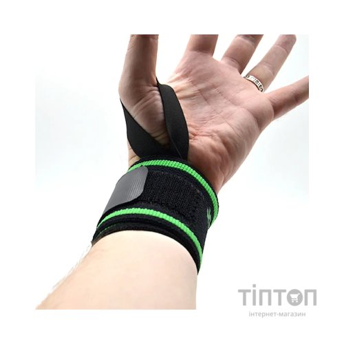 Бинт для спорту MadMax MFA-298 Wrist Wraps 18" Black/Green (MFA-298-U)