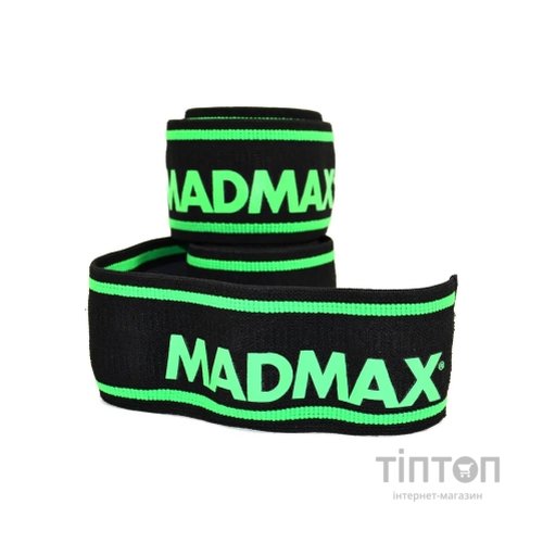 Бинт для спорту MadMax MFA-299 для колін Non slide slip knee wraps 2.0m Black/Green (MFA-299-U)