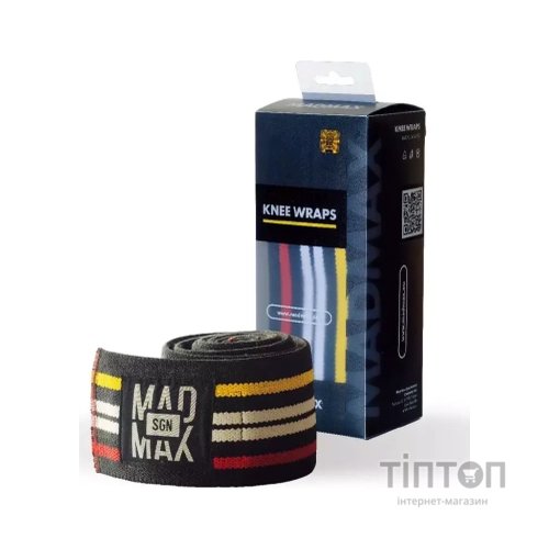 Бинт для спорту MadMax на коліна Knee Wraps Black (MFA-292-U)