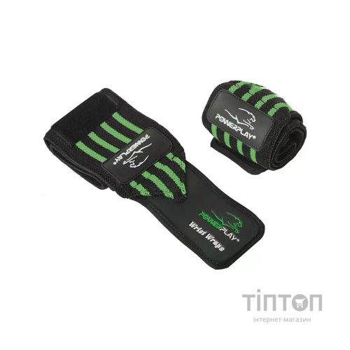 Бинт для спорту PowerPlay 3081 Чорно-Зелений (PP_3081_Black/Green)