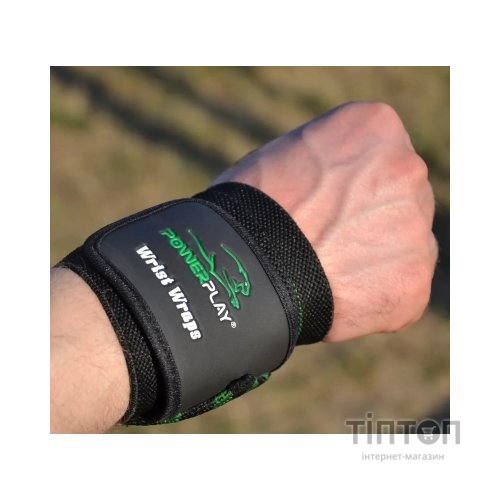 Бинт для спорту PowerPlay 3081 Чорно-Зелений (PP_3081_Black/Green)