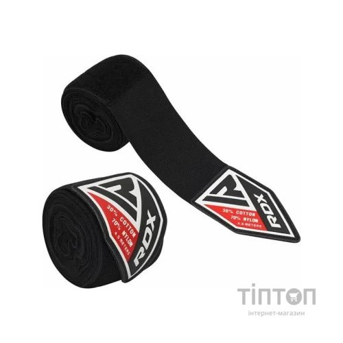 Бинт для спорту RDX для боксу WX Professional Boxing Hand Wraps Black (4.5м.) (HWX-RB+)