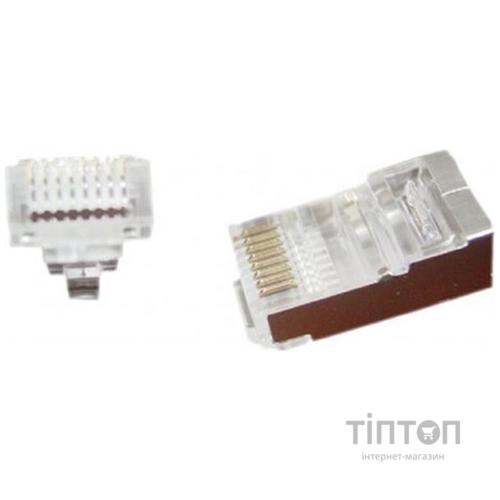 Конектор RJ45 cat.5e FTP 8P8C * 10 (наскрізні отв., позолоч. конт.) Cablexpert (LC-PTF-01/10)