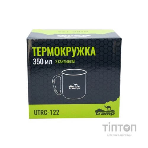 Чашка туристична Tramp 350 мл з карабіном Olive (UTRC-122-olive)